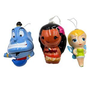 Disney Christmas Ornaments Genie Tinkerbell Moana Kawaii Art Lightweight Xmas